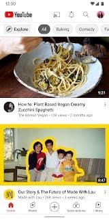 YouTube App Screenshot