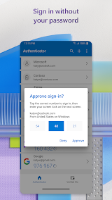Microsoft Authenticator App Screenshot