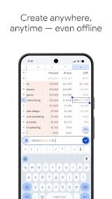 Google Sheets App Screenshot