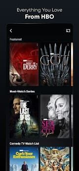 HBO Max App Screenshot